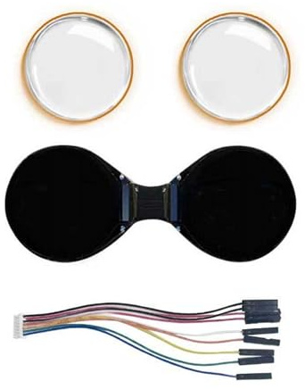 yabaikekeji Double Eye 0 71 Zoll Runder LCD Bildschirm Für Wearables Elektronik Doppeltes Elektronisches Auge