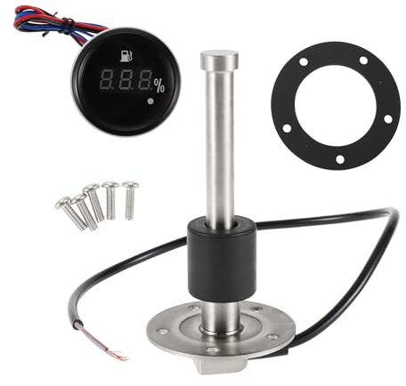 Motoforti Sensor de Nivel de Combustible con Medidor de Combustible para Barco Unidad de Combustible Marina 130mm de Longitud Metal Tono Plateado 1 Set 0-190 Ohm