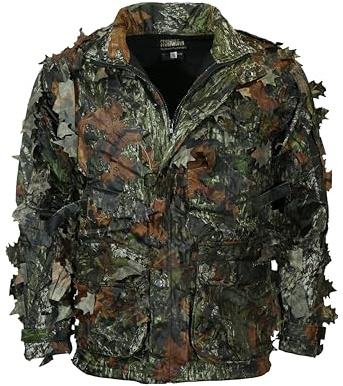 Dallaswear Mossy Oak Break Up Leafy Camo-jacka | Jaktjacka för män | Multipocket fiskejacka | 3D-utseende kamouflagejacka för utomhussport, Mossy Oak Break Up, 5XL
