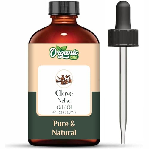 Organic Zing Clove Oil | Pure & Natural Essential Oil for Skincare, Hair Care & Massage - 118ml/3.99fl oz