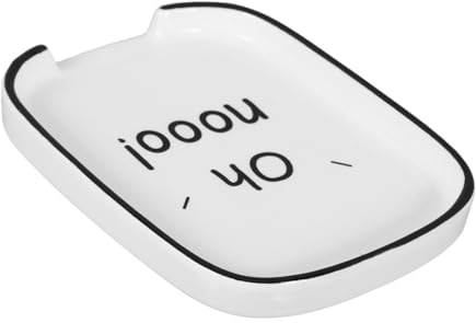 ULTECHNOVO Portaoggetti in Ceramica Per Cucchiai Da Zuppa Poggiamestolo Per Matrimonio Poggiamestolo Per Feste Accessori in Ceramica Portamestolo Da Portamestolo Decorativo
