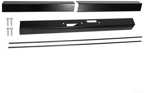 babominimer Kit de tringle à rideau et garniture de cheminée avec barre de support réglable en métal pour ouvertures de cheminée de 76,2 à 122,9 cm de large, accessoires de montage d'écran de grille