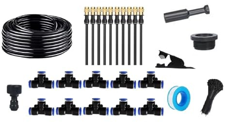 Aspersor automático Kit de pulverizador Universal for jardín, 20-5 m, riego automático con curvatura de 360°(5 Meters)