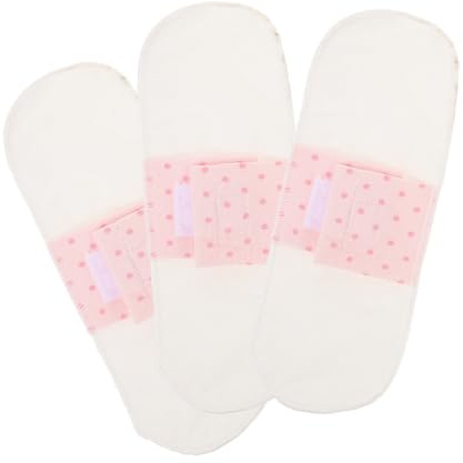 OUNONA Compresas Reutilizables De Algodón 3 Piezas 21 Cm Transpirables y Absorbentes Para Mujeres Protección Menstrual Doméstica y Postparto