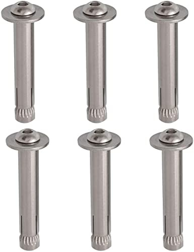pernos de expansión de pared pesada, Paquete de 6 pernos de expansión Tuerca hexagonal externa(M8*80/6 Pieces)