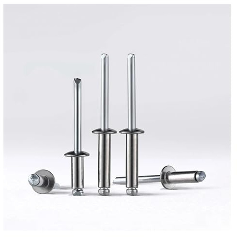 Remaches de acero inoxidable 304, remaches ciegos cabeza abovedada, vástago, escape mandril M2.4 M3.2 M4 M5 M6 lingli(M2.4-20pcs,8mm)