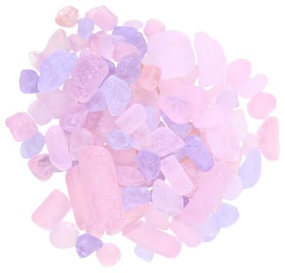 TOGEVAL Pierres Décoratives Cristal Naturel pour Aquarium et Pot de Fleurs Galets Irréguliers Polis Rose Gravier Lisse pour Jardinage et Bricolage