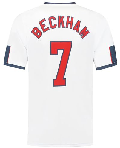 England Fußball Trikot Beckham Heim - 1998 - Jungen - Sportsachen - Geschenk - Sport t Shirt - Sportbekleidung - Größe M