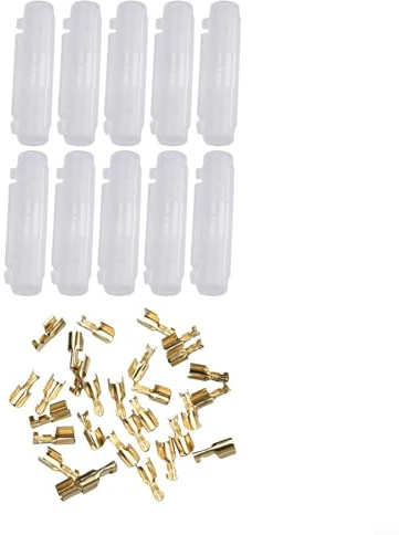 6x30mm Inline Fuse Holder 10 Pack Flip Lid Push Fit Terminal for Car Bike for quad Marine Electrical Systems 250V 20A Fast Blow Fuse Case Plastic(white shell+terminal)
