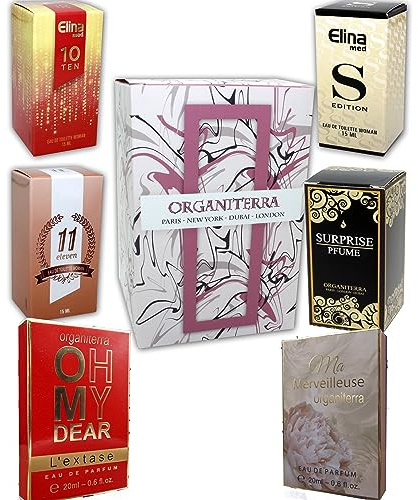 Set von 6 (sechs) Parfum für Frauen 15ml Jedes einzelne Box Spray.(Eau de Toilette).