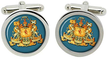 Gift Shop Caledonian Eisenbahn Crest Manschettenknöpfe in Chrom Verpackung