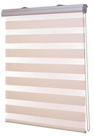 Ventanara® Doppelrollo mit Kassette Aluminium Duorollo Rollo Rolljalousie viele Größen (180 x 160 cm, Creme)
