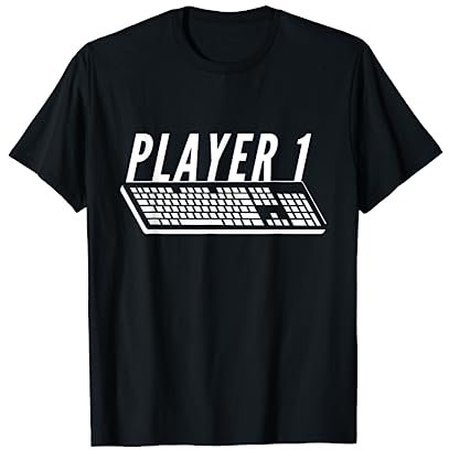 Spieler 1, PC-Gamer, Keyboard, Warrior, Desktop-Gaming-Paar T-Shirt