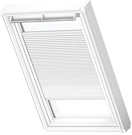 VELUX Blackout Energy Pleated Roof Blind, White Frame, SK06, White | Thermal Insulation, Flying Positioning, OEKO-TEX®