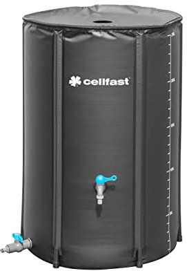 Cellfast Serbatoio dell'acqua piovana pieghevole, maneggevole, leggero, facile da montare, cerniera, alta qualità, capacità 250 l