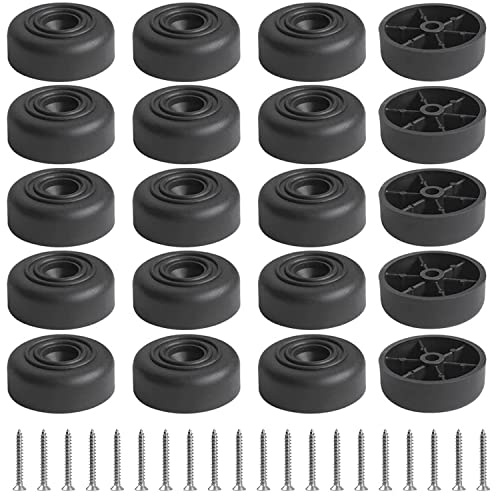 LYCXAMES Runda möbelben, 20 stycken möbelfötter, små fötter för möbler, Ø 45 x H 20 mm skåpfötter möbeltassar (Ø 45 x H 20 mm)