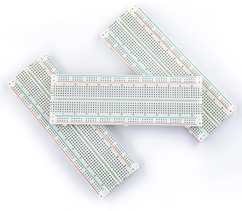 Aueabc 3 Pcs Breadboard 830 Point PCB Board MB-102 Solderless Prototype Universal PCB Bread Board for DIY Kits Arduino Proto Raspberry Pi