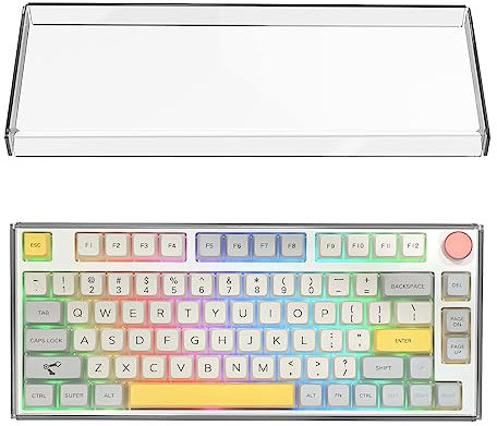 Geekria 75% Tasten-Tastatur-Staubschutz, klare Acryl-Tastaturabdeckung für 84 Tasten, kabellose Tastatur (Transparent)