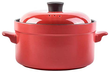 OQHAIR Four hollandais recouvert de Fonte émaillée, Rouge, Mini cocotte avec Couvercle, Plat à soufflé (Taille : 32 cm * 18 cm (12,6 * 7,1 Pouces)) (Rouge 32 cm * 18 cm (12,6 * 7,1 Pouces