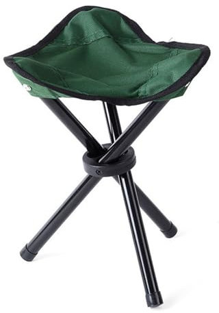 PIKETU Sedia Portatile Leggera, seggiolino Caccia, Mini Sgabello Pieghevole Campeggio, per Pesca, Spiaggia e Mare, Escursione e Campeggio,Verde,21 * 21 * 30cm