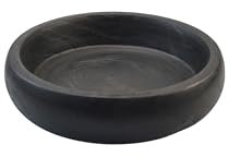 GYHJA Dekorative Holzschale für Heimdekoration, handgefertigt, rustikal, zum Servieren von Schlüsseln, für Eingang, Couchtisch, Dekoration, groß, schwarz