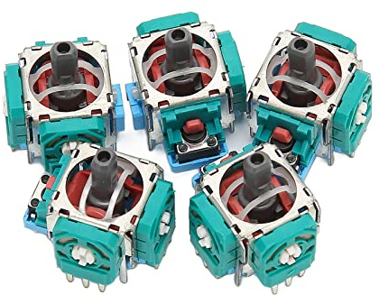 GOWENIC Lot de 5 Joysticks 3D de Rechange pour Manette, Remplacement, Compact et Précis, Matériau de qualité Supérieure, Performances Stables, Conçu pour Manette de Jeu