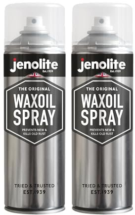 JENOLITE Waxoil Rust Prevention & Protection Aerosol Spray | 2x500ml | CLEAR | Waxoil Aerosol Spray for Cars, Vans & Motorbikes | Rust Protection Spray | Ideal Underseal For Cars