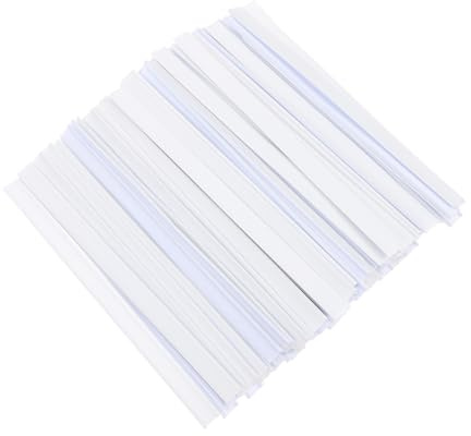Clip de Fermeture pour Paquet Alimentaires 14cm, Similicuir Blanc | Lot de 100 Pièces, Léger et Facile à Utiliser, pour Rangement Réfrigérateur Alimentaire