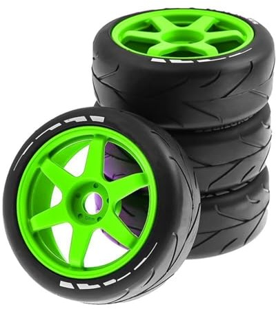 cvking Drift Tire RC Tyres Compatible With Raytheon For Avenger For Zhiding For Hongnuo 17Mm Coupler Suitable For 1/8 RC Remote Control Flat Running Trolley Tires (Color : 1)
