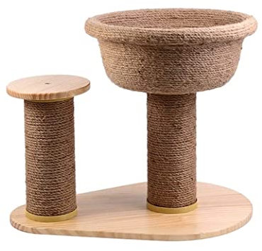ASHSDI Katzen Kletterbaum Katzenbaum Hoch Kratzbaum Für Katzen, Natürliche Schale In Kratzbaumform, Langlebiger Kratzbaum Für Katzen Mit Sisalseil Katzenmöbel