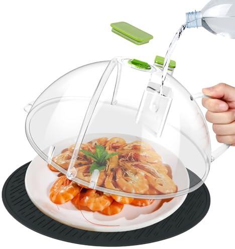 Mikrowellen-Spritzschutz für Lebensmittel, 30,5 cm, großer Mikrowellen-Deckel mit Dampftopf, klappbares Design, BPA-frei, spülmaschinenfest, integrierter Griff, Premium-Küchenzubehör