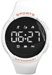 Montre Enfant Fille Digitale IP67 Étanche Chronomètre Podomètre Marche Ado Femme Non Connectée Avec Alarme Sport Bracelet en Silicone