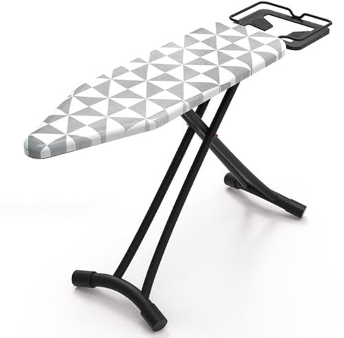 LMXRYPD Table a Repasser Pliante Tendance, Planche a Repasser Verticale pour la Maison, Table à Repasser avec Housse en Coton et Cadre en Acier, Hauteur Réglable(Multi-Colored)