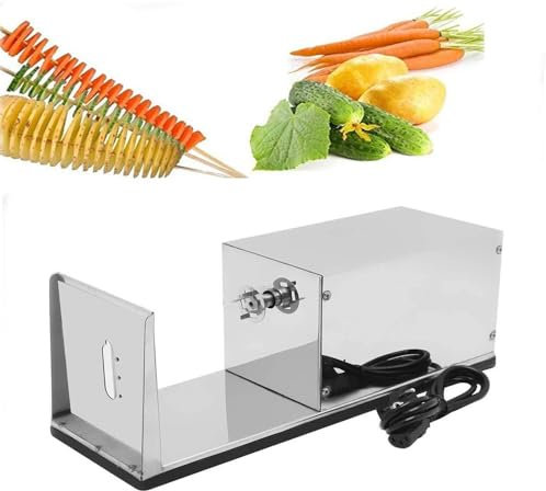 WHYYDSS Tagliapatate a Spirale, Tagliapatate Elettrico a Spirale, Tagliapatate Elettrico, Affettapatate Elettrico, Twister Elettrico per Patate con Lama affilata, stampaggio in 10 Secondi