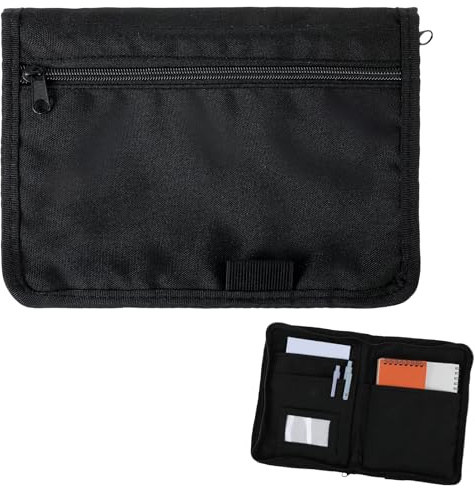 AOZUO Fahrzeugmappe Dokumentenmappe A5, 24 x 17,5 cm Auto Handschuhfach Organizer mit Mehreren Fächern, Bordmappe Auto für Kann Schecks, Rechnungen, Quittungen und Tickets Aufbewahren
