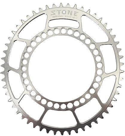 DONGLING Kettenblatt Kettenblatt 130BCD Oval Road Faltrad 40 42 48 50 52 55 56 58 60T Kettenrad Kettenblatt 38 ZäHne(46,Hollow Silver)