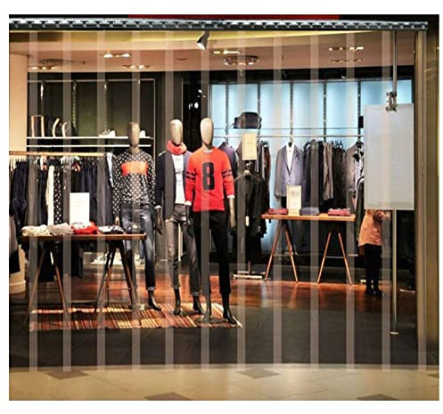 PVC Lamellen Streifenvorhang Streifenvorhang aus Kunststoff, Vinyl, transparent, wasserdicht, industrieller Streifenvorhang, PVC, Vertikaljalousien, Lamellenvorhang für zuschneidbare Kühler, Geschäft