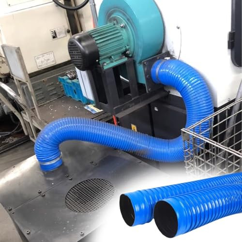 Abluftschlauch Kommerzieller Lüftungsschlauch für Kanalventilatoren für Gravierer, PVC-Abluftschlauch für Kanäle, Flexibles Lüftungsrohr für Gewächszelte, Trockenräume(2m(6.6ft),Dia- 120mm(4.7in))
