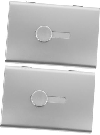 CAXUSD 2 Stück Visitenkartenhalter Aus Metall Herausziehbarer Organizer Kompaktes Kartenetui Aus Aluminium Für Büro Und Reisen