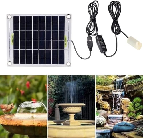 10W 12V Double-Sided Solar Water Pump with Adjustable Volume for Outdoor Garden Fountains and Ponds