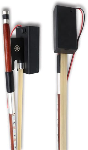 Massivholz Geigenbogen Violine Farbe Licht Bogen Leistung LED4/4 Größe Musical Instrument Zubehör