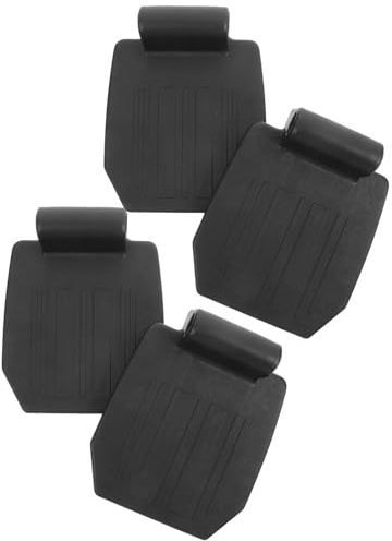 WEKAMOS 4 Stück Rollstuhl-fußplatten Stabile Ergonomische Fußstützen Ersatzpedale für Rollstühle und Transportstühle Rutschfest Einfach zu Montieren Komfortable Fersenstütze Langlebiges