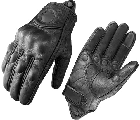 HJDGHU Guantes Moto Guantes de Motocicleta for Hombre y Mujer, Guantes Invierno Ciclismo, Motocross, Tallas S-3XL, XXL, protección Bicicleta(Non Perforated,M)
