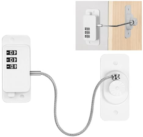 YGCHEN Lucchetto a Codice Senza Foratura, Sicurezza Bambini per Armadi, Cassetti, Frigorifero e Finestre, Chiusura a Combinazione Facile da Installare, Protezione Antiscasso per la Casa