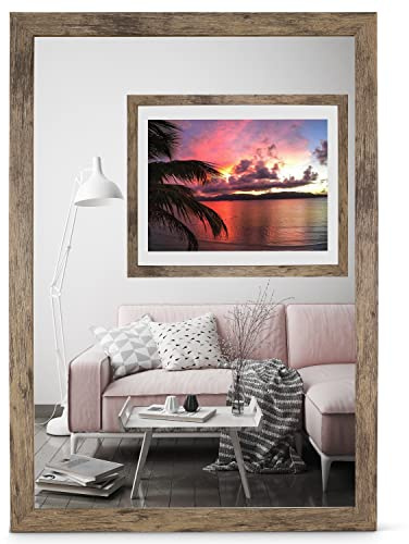rahmengalerie24 Cornice portafoto 70 x 90 cm, in vetro acrilico marrone, senza passepartout, per foto o immagini, in MDF, senza immagine Alice