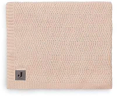 Jollein Strickdecke Decke Babydecke 50% BW 75x100 cm River Knit Pale pink.