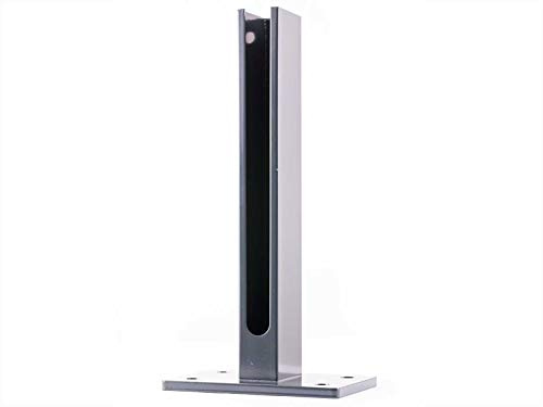 Zaundirekt Pfostenschuh für Standard 60x40mm Zaunpfosten - Pfostenträger in Anthrazit Grau - Dübelplatte für Doppelstabmattenzaun - Made in Germany