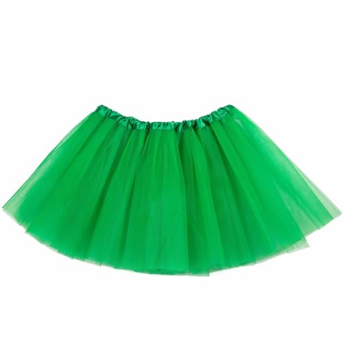 HIWIND Women Green Tutu Skirt, St. Patrick's Day, One Size, 5 Layered Tulle
