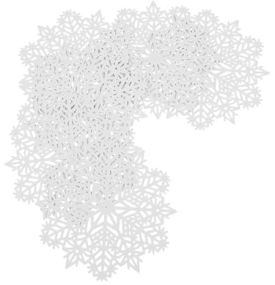 HEMOTON 6 Stücke Filz Untersetzer Schneeflocken Glasuntersetzer Tischuntersetzer Wiederverwendbar Getränkeuntersetzer für Küche Getränke Tassen Winter Weihnachten Dekoration Tischdeko