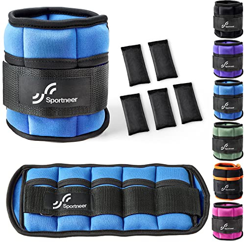 Sportneer justerbara viktmanschetter för fötter eller handleder, 0,7–3 kg per fotled, 1,4–6 kg per par